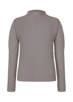 A product shot of the HOMME PLISSÉ ISSEY MIYAKE MONTHLY COLORS : OCTOBER top in dim gray.