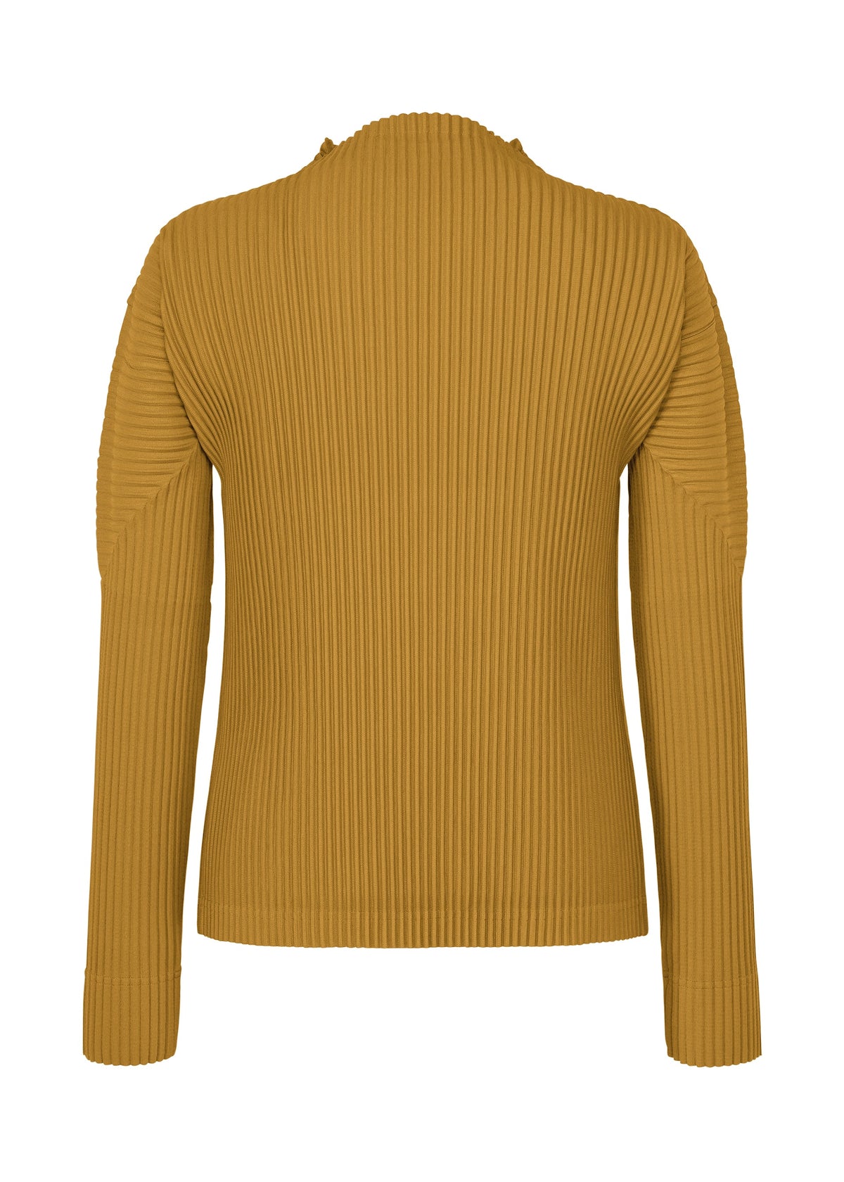 A detail shot of the HOMME PLISSÉ ISSEY MIYAKE MONTHLY COLORS : OCTOBER top.