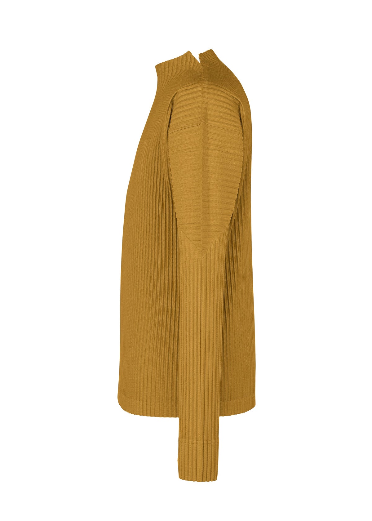 A detail shot of the HOMME PLISSÉ ISSEY MIYAKE MONTHLY COLORS : OCTOBER top.