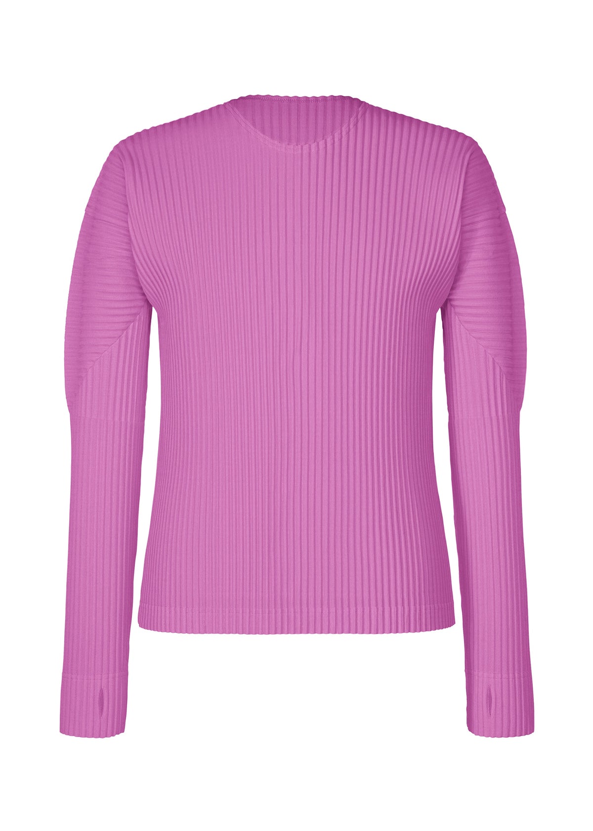 A product shot of the HOMME PLISSÉ ISSEY MIYAKE COLOR PLEATS 1 top in shine purple.