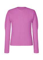 A product shot of the HOMME PLISSÉ ISSEY MIYAKE COLOR PLEATS 1 top in shine purple.