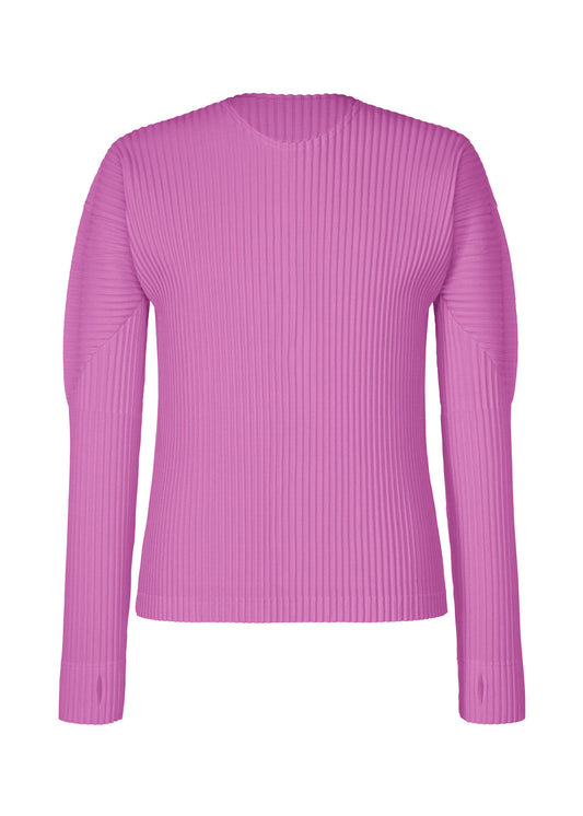 A product shot of the HOMME PLISSÉ ISSEY MIYAKE COLOR PLEATS 1 top in shine purple.