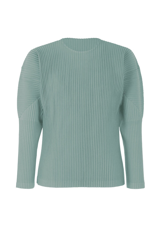 A product shot of the HOMME PLISSÉ ISSEY MIYAKE COLOR PLEATS 2 top in gloom blue.