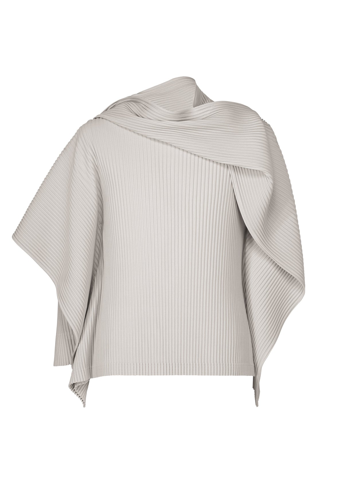 A product shot of the HOMME PLISSÉ ISSEY MIYAKE MOTION BLUR top in ray gray.