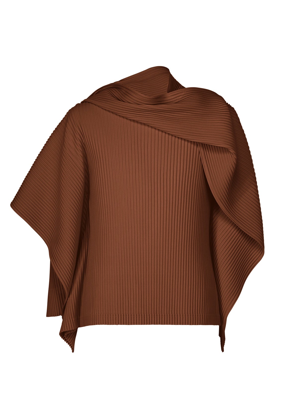 A product shot of the HOMME PLISSÉ ISSEY MIYAKE MOTION BLUR top in darkside brown.
