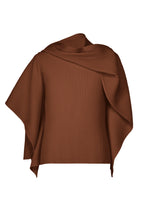 A product shot of the HOMME PLISSÉ ISSEY MIYAKE MOTION BLUR top in darkside brown.