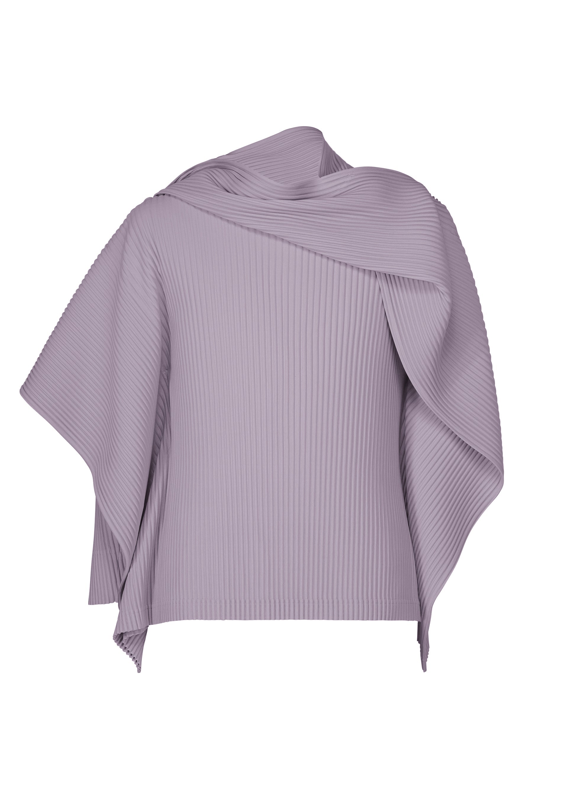 A product shot of the HOMME PLISSÉ ISSEY MIYAKE MOTION BLUR top in gloom purple.