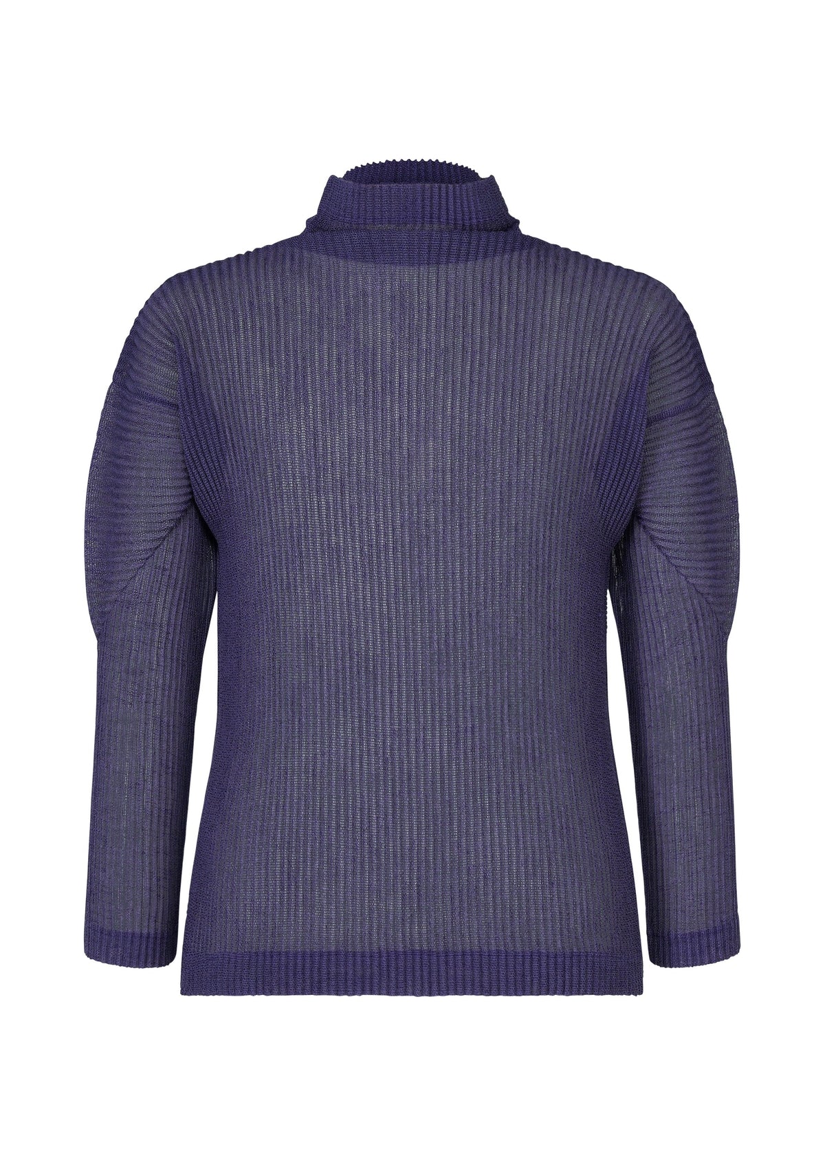 A product shot of the HOMME PLISSÉ ISSEY MIYAKE RUSTIC MESH top in blue.