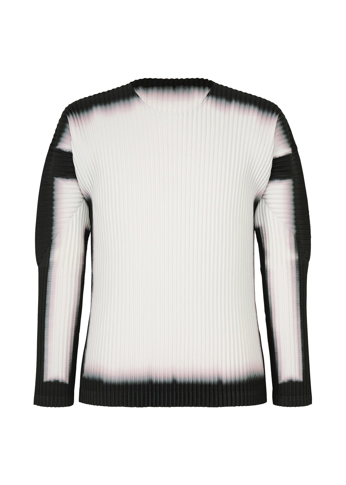 A product shot of the HOMME PLISSÉ ISSEY MIYAKE FRAMEWORK : CHUSEN top in white.