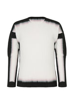 A product shot of the HOMME PLISSÉ ISSEY MIYAKE FRAMEWORK : CHUSEN top in white.