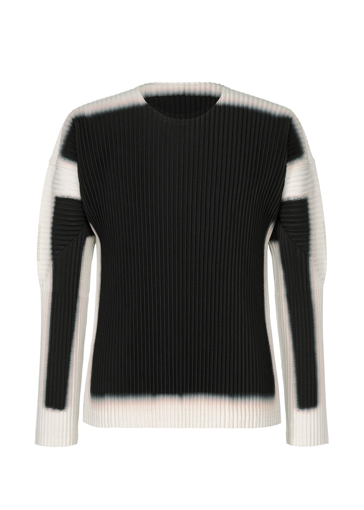 A product shot of the HOMME PLISSÉ ISSEY MIYAKE FRAMEWORK : CHUSEN top in black.