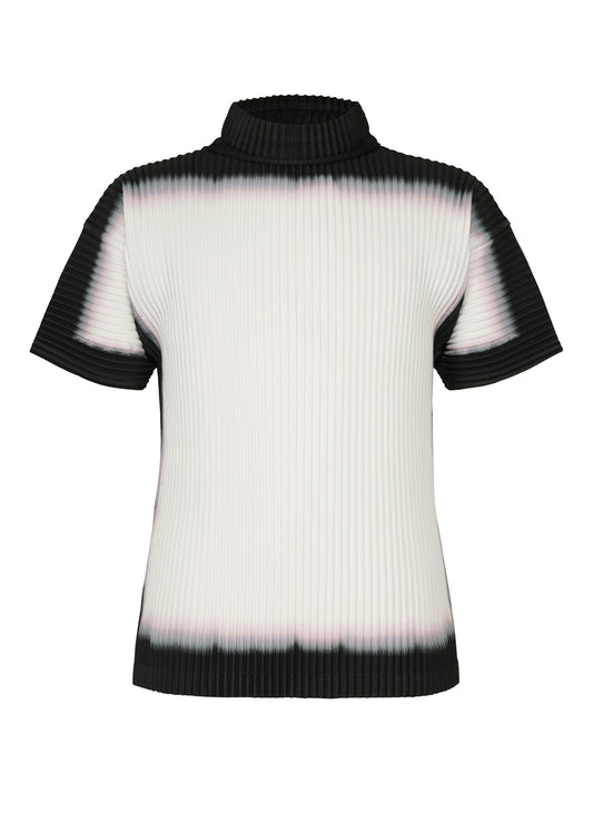 A product shot of the HOMME PLISSÉ ISSEY MIYAKE FRAMEWORK : CHUSEN top in white.