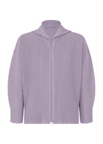 A product shot of the HOMME PLISSÉ ISSEY MIYAKE MONTHLY COLORS : JULY jacket in gloom purple.