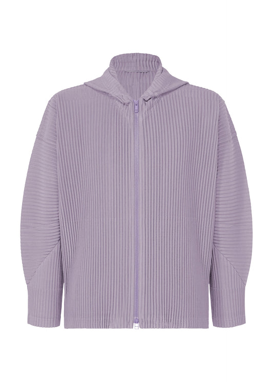 A product shot of the HOMME PLISSÉ ISSEY MIYAKE MONTHLY COLORS : JULY jacket in gloom purple.