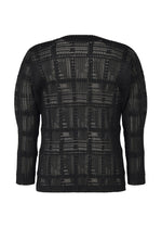 A detail shot of the HOMME PLISSÉ ISSEY MIYAKE LACE GRID PLEATS jacket.