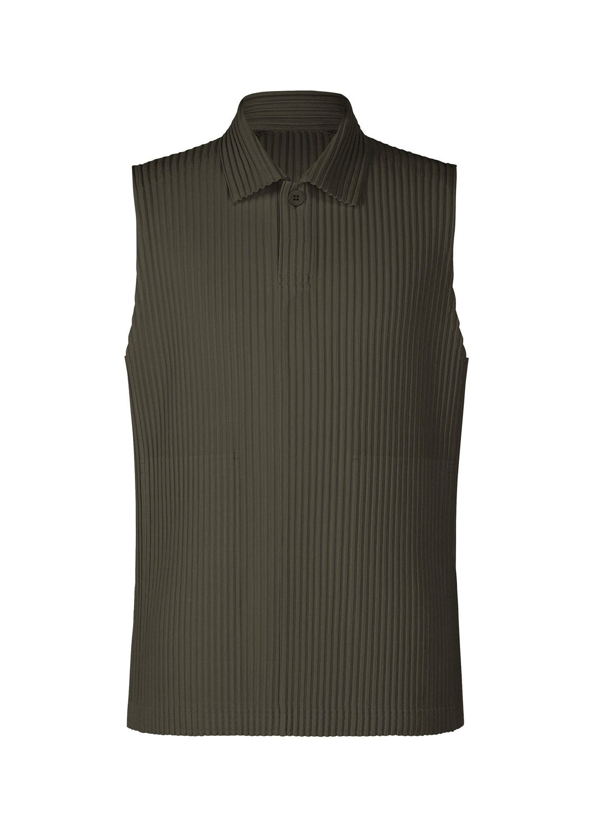 A product shot of the HOMME PLISSÉ ISSEY MIYAKE MONTHLY COLORS : JULY shirt in shade grayish brown.