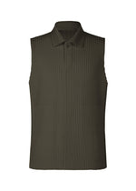 A product shot of the HOMME PLISSÉ ISSEY MIYAKE MONTHLY COLORS : JULY shirt in shade grayish brown.