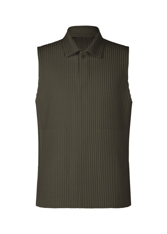 A product shot of the HOMME PLISSÉ ISSEY MIYAKE MONTHLY COLORS : JULY shirt in shade grayish brown.