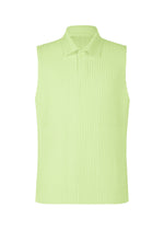 A product shot of the HOMME PLISSÉ ISSEY MIYAKE MONTHLY COLORS : JULY shirt in shine green.