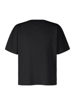 A product shot of the HOMME PLISSÉ ISSEY MIYAKE BASIC KNIT top in black.