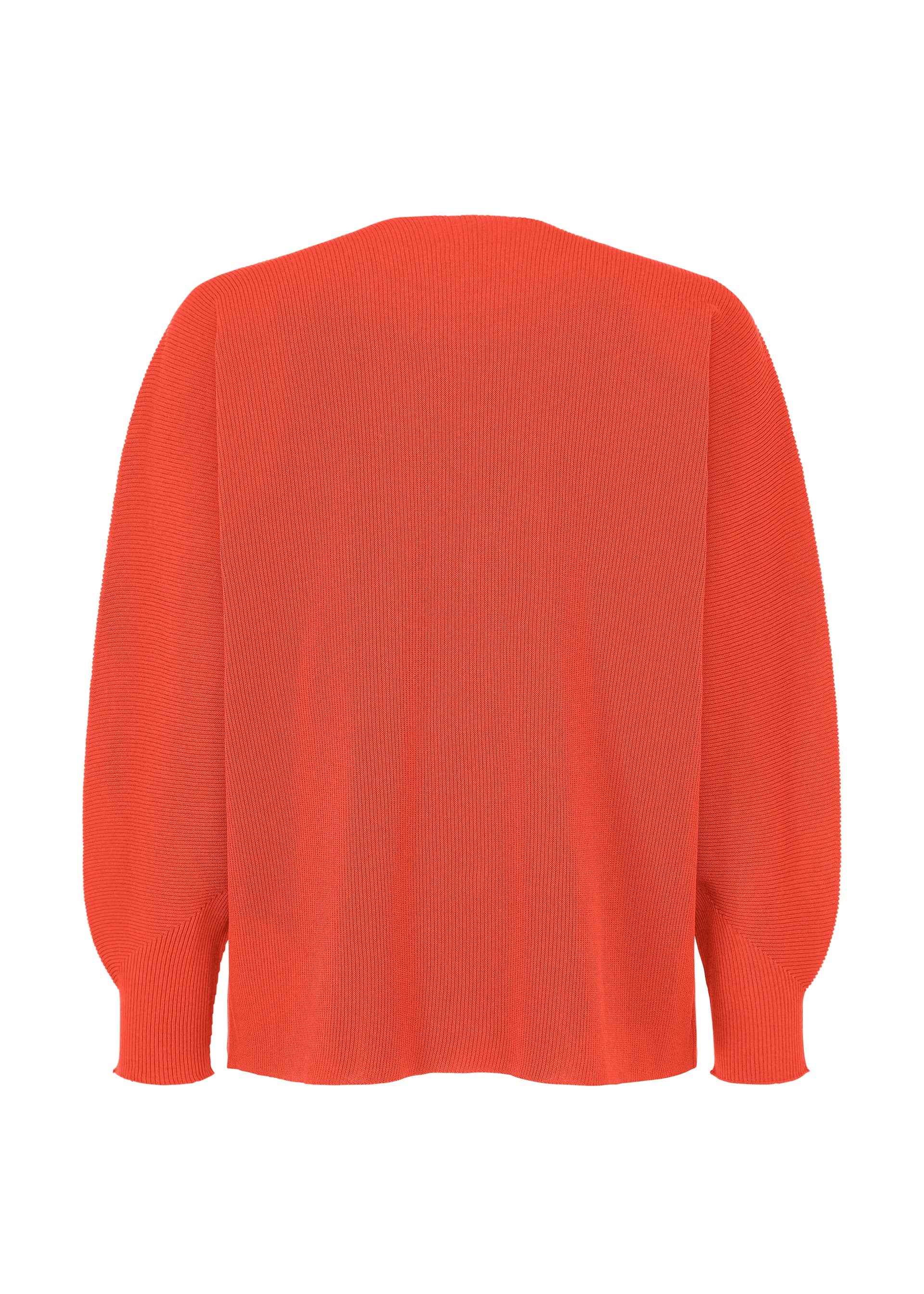 A detail shot of the HOMME PLISSÉ ISSEY MIYAKE BASIC KNIT cardigan.