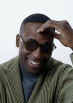 GEOMETRY ROUND Green Glasses