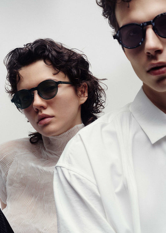 MARROW ROUND Glasses Black x Dark grey