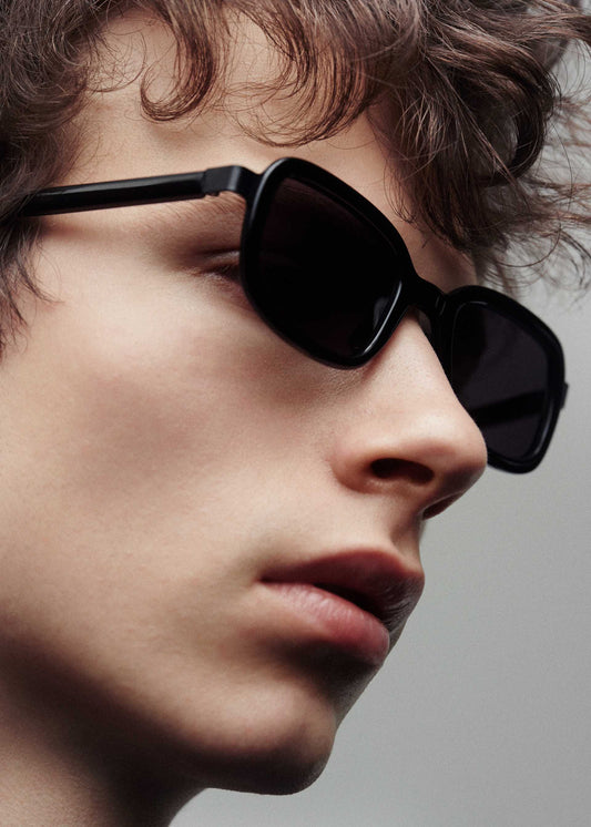 MARROW SQUARE Glasses Black x Dark Grey
