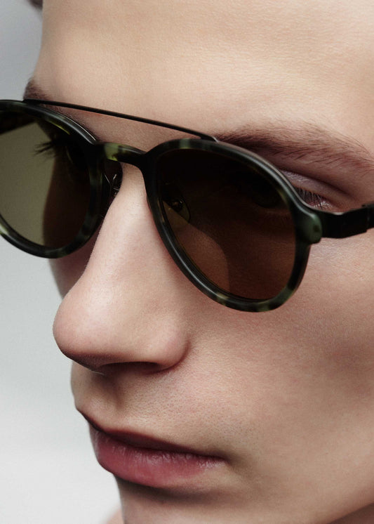 MARROW TEARDROP Glasses Green Demi