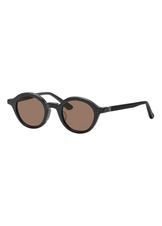 WOOD-ROUND Glasses Dark Brown