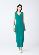 FLAT RIB KNIT Dress Blue Green