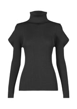 FLAT RIB KNIT Top Black