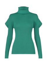 FLAT RIB KNIT Top Blue Green