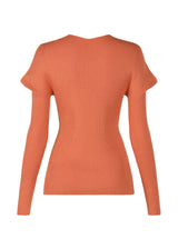 FLAT RIB KNIT Top Coral