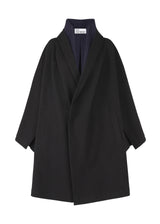 A product shot of the 132 5. ISSEY MIYAKE ONE CLOTH COAT coat in black (15).