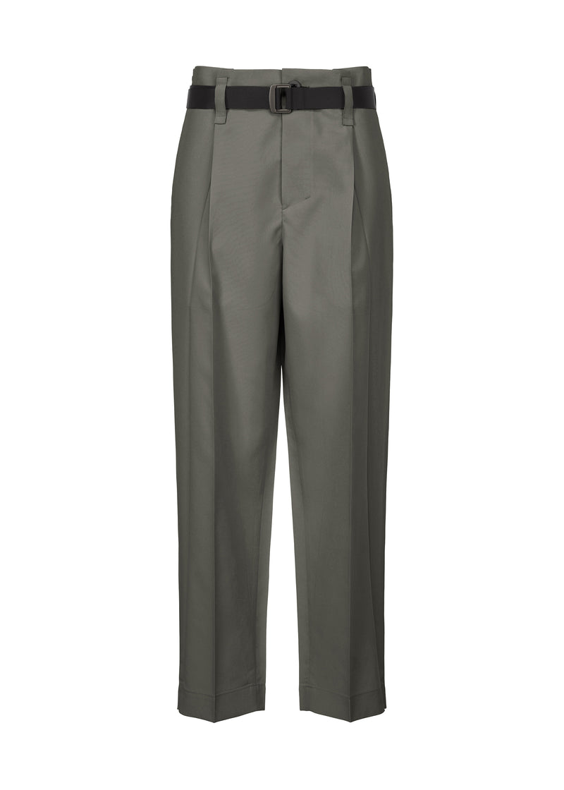 A product shot of the 132 5. ISSEY MIYAKE  OBLIQUE FOLD BOTTOMS trousers in dark grey (17)