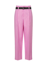 A product shot of the 132 5. ISSEY MIYAKE  OBLIQUE FOLD BOTTOMS trousers in pink (22)