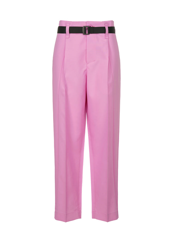 A product shot of the 132 5. ISSEY MIYAKE  OBLIQUE FOLD BOTTOMS trousers in pink (22)