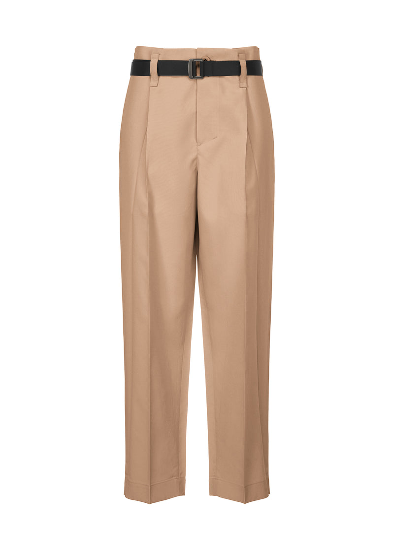 A product shot of the 132 5. ISSEY MIYAKE  OBLIQUE FOLD BOTTOMS trousers in beige (41)