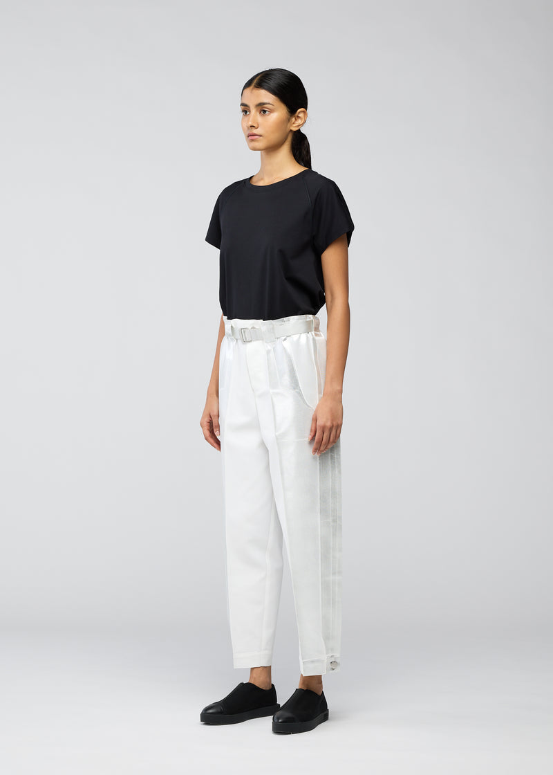 TUCKED FOIL Trousers White