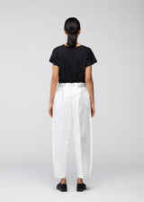 TUCKED FOIL Trousers White