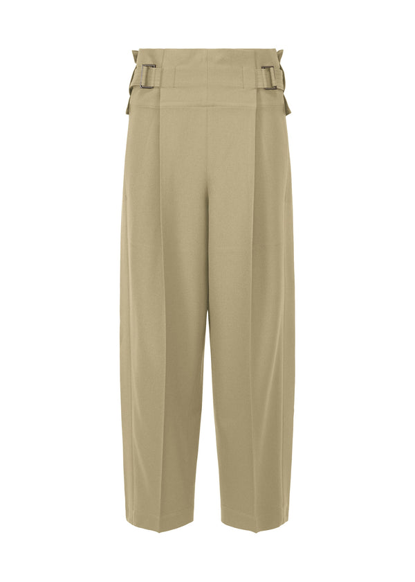 A product shot of the 132 5. ISSEY MIYAKE WOOL LIKE FLAT TUCK trousers in greige (42).