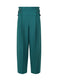 WOOL LIKE FLAT TUCK Trousers Dark Turquoise