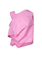 A product shot of the 132 5. ISSEY MIYAKE  FRACTAL SOLID top in pink (22)