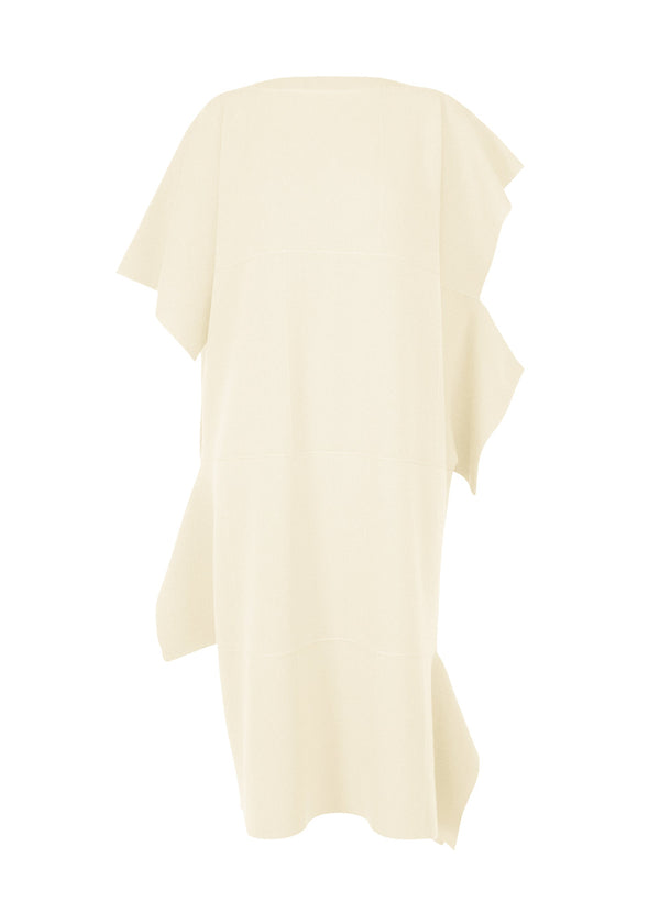 A product shot of the 132 5. ISSEY MIYAKE BRICK KNIT dress in off white (02).