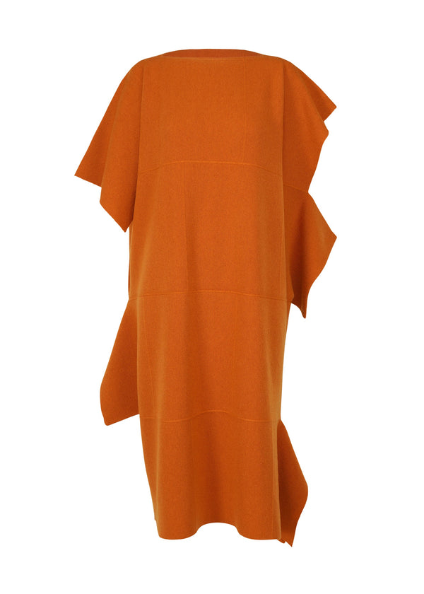 A product shot of the 132 5. ISSEY MIYAKE BRICK KNIT dress in orange (32).