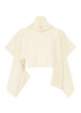 A product shot of the 132 5. ISSEY MIYAKE BRICK KNIT top in off white (02).