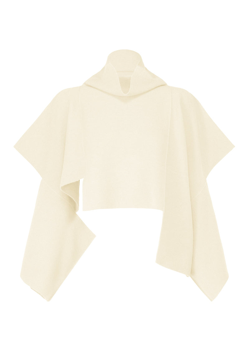 A product shot of the 132 5. ISSEY MIYAKE BRICK KNIT top in off white (02).