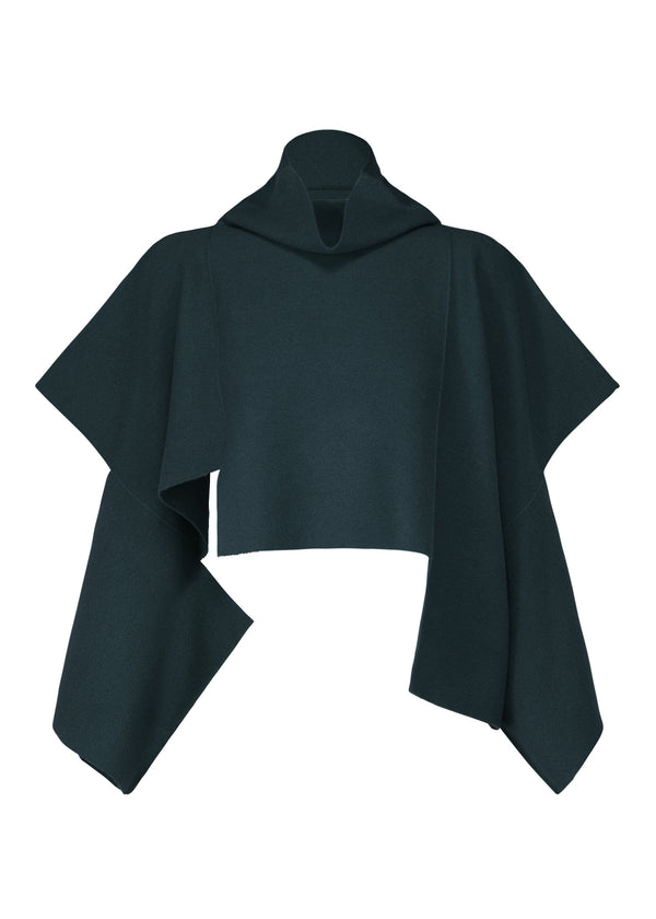 A product shot of the 132 5. ISSEY MIYAKE BRICK KNIT top in teal green (63).