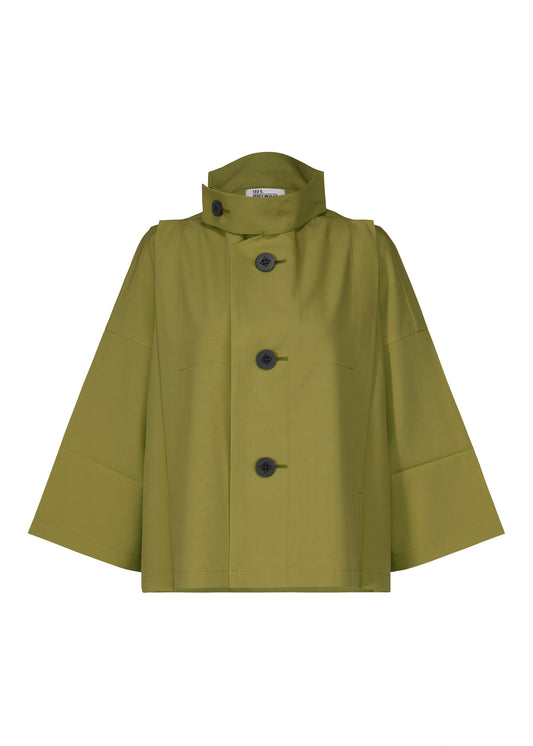 A product shot of the 132 5. ISSEY MIYAKE FLAT TUCK jacket in khaki (65).